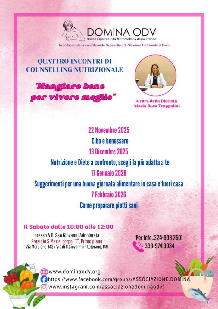 Incontri counselling nutrizionale